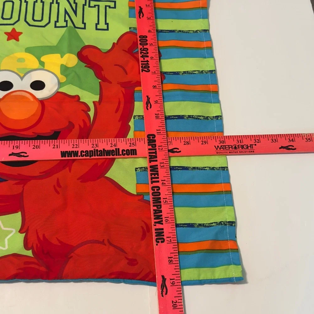 SESAME STREET Double-Sided Pillowcase 123/ABC Elmo, Cookie Monster, Oscar Grouch
